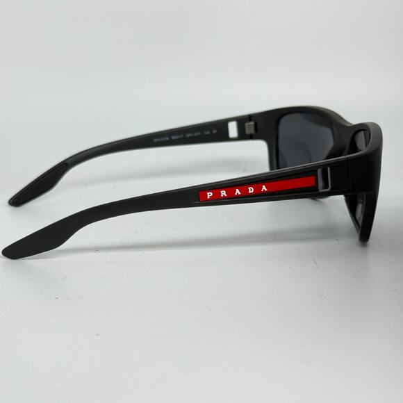 Prada Linea Rossa Sunglasses SPS 01W UFK-07H Matte Gray Rubber Polarized H20153 - Picture 5 of 8